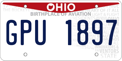 OH license plate GPU1897