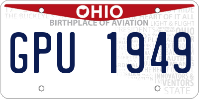 OH license plate GPU1949