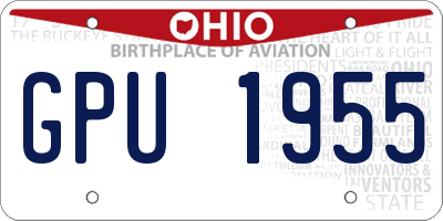 OH license plate GPU1955