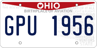 OH license plate GPU1956