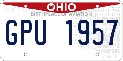 OH license plate GPU1957