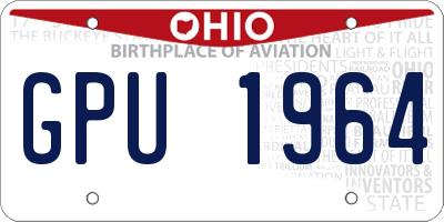 OH license plate GPU1964