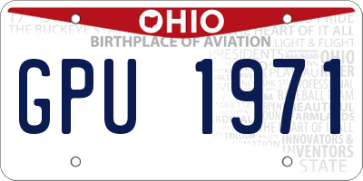OH license plate GPU1971