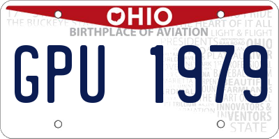OH license plate GPU1979