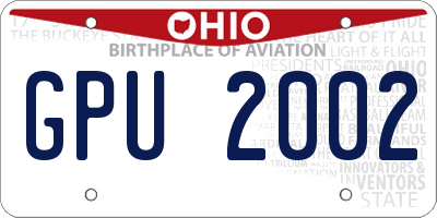 OH license plate GPU2002