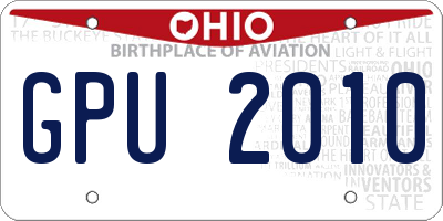 OH license plate GPU2010