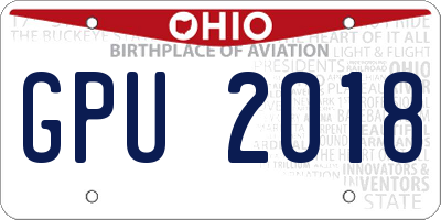OH license plate GPU2018