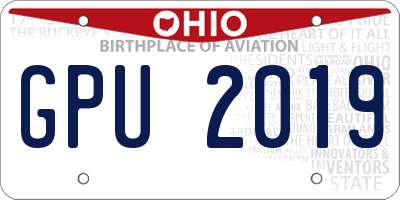 OH license plate GPU2019