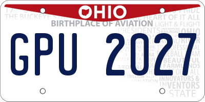 OH license plate GPU2027