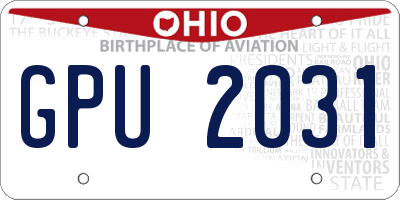 OH license plate GPU2031