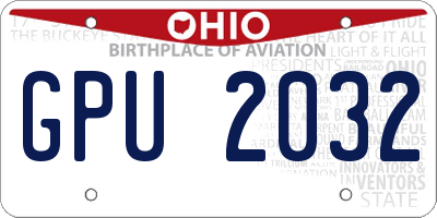 OH license plate GPU2032