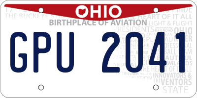 OH license plate GPU2041