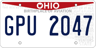 OH license plate GPU2047