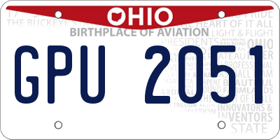 OH license plate GPU2051