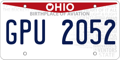 OH license plate GPU2052