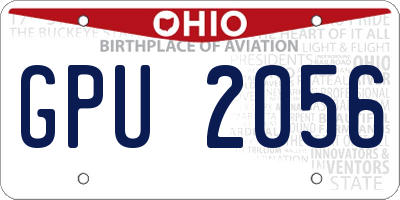 OH license plate GPU2056