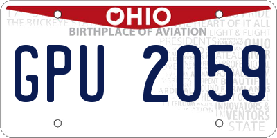 OH license plate GPU2059