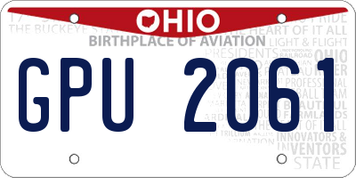 OH license plate GPU2061