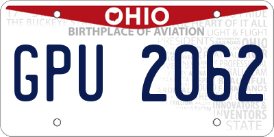 OH license plate GPU2062