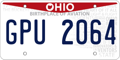OH license plate GPU2064