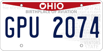 OH license plate GPU2074