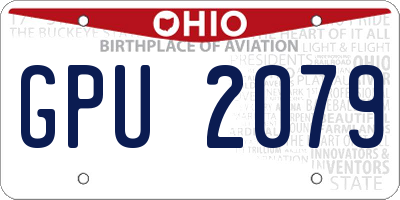 OH license plate GPU2079