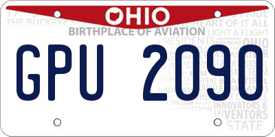 OH license plate GPU2090