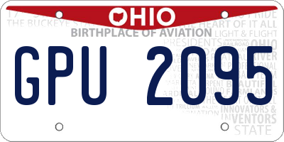 OH license plate GPU2095