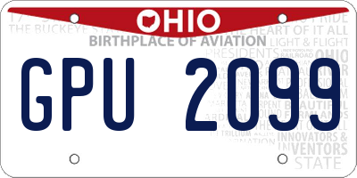 OH license plate GPU2099