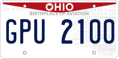OH license plate GPU2100