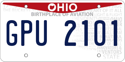 OH license plate GPU2101