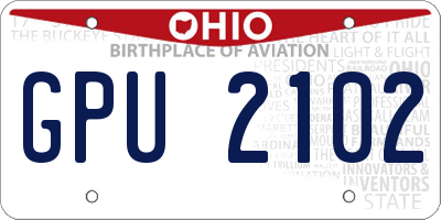 OH license plate GPU2102