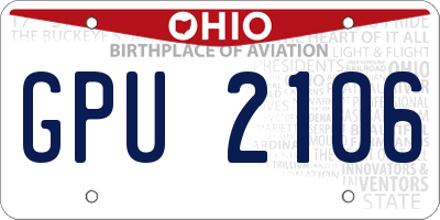 OH license plate GPU2106