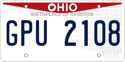 OH license plate GPU2108