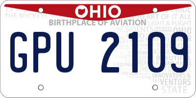 OH license plate GPU2109