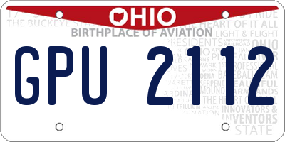 OH license plate GPU2112