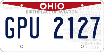 OH license plate GPU2127