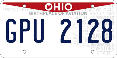 OH license plate GPU2128