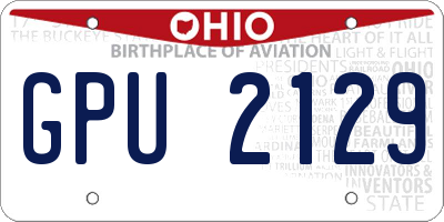 OH license plate GPU2129