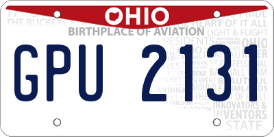 OH license plate GPU2131