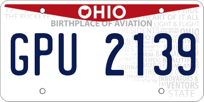 OH license plate GPU2139