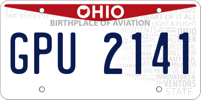 OH license plate GPU2141