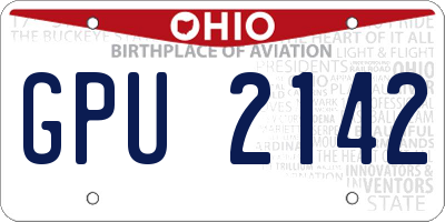 OH license plate GPU2142