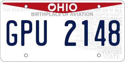 OH license plate GPU2148