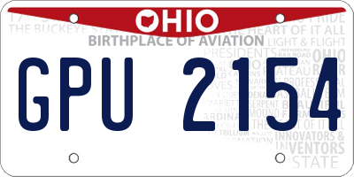 OH license plate GPU2154