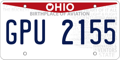 OH license plate GPU2155