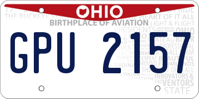 OH license plate GPU2157