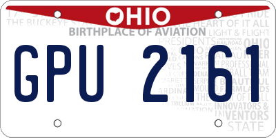 OH license plate GPU2161