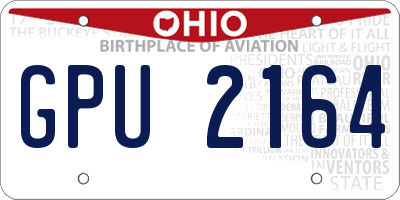 OH license plate GPU2164