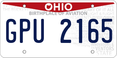 OH license plate GPU2165
